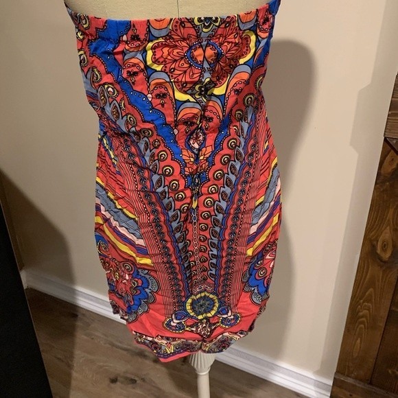 Charming Charlie size small strapless multi colored dress - Picture 2 of 6